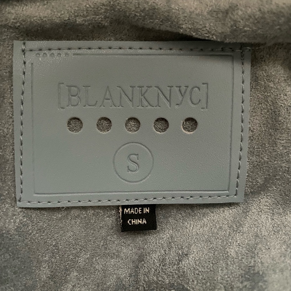 NWT Blank NYC Faux Suede Jacket Grey/Blue Color Size S - Picture 6 of 11